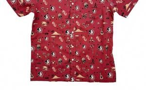 NEW WES AND WILLY men's florida state seminoles short sleeve shirt in red